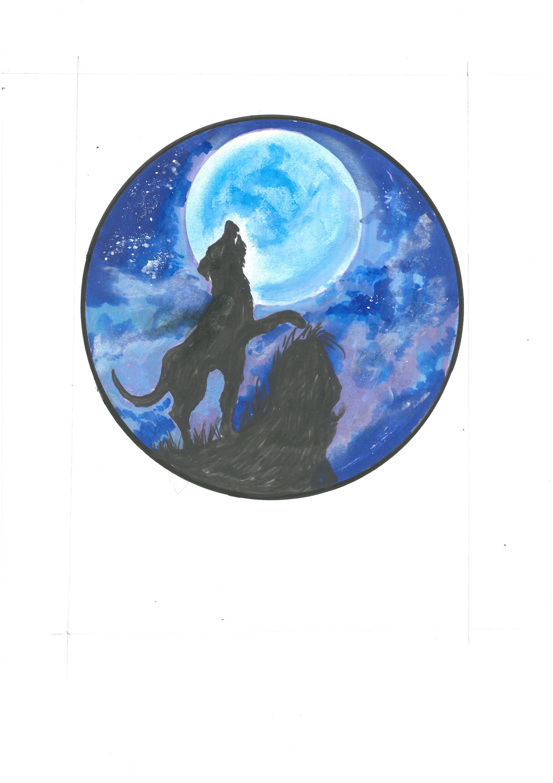 An image of a dog howling at the moon - a short story of a dogs revenge