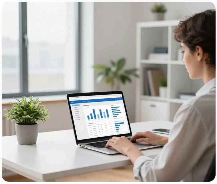 Lady placing an order in Customer Portal