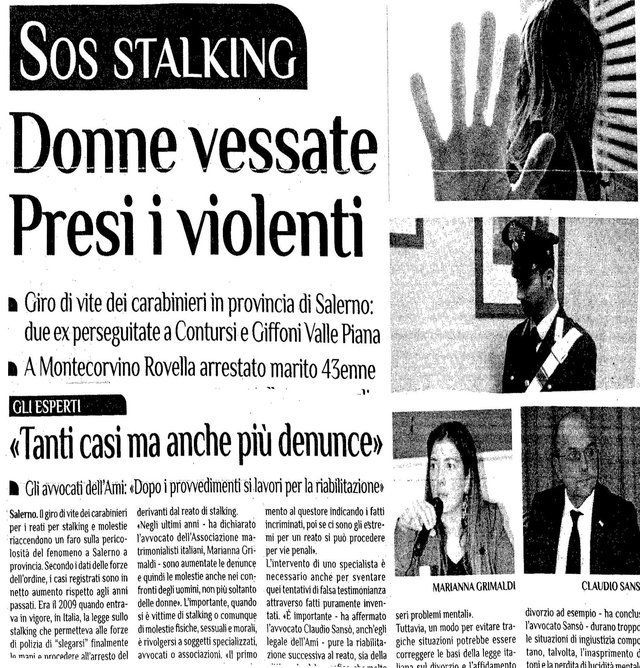 Un articolo di giornale violenza sulle donne