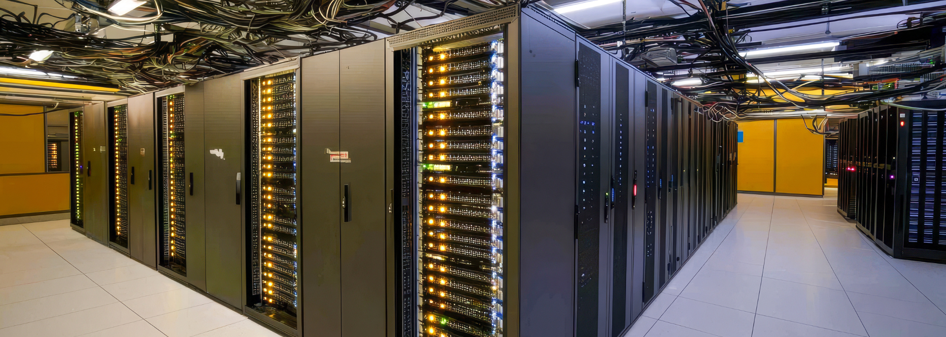 Picture of a rack of servers. 