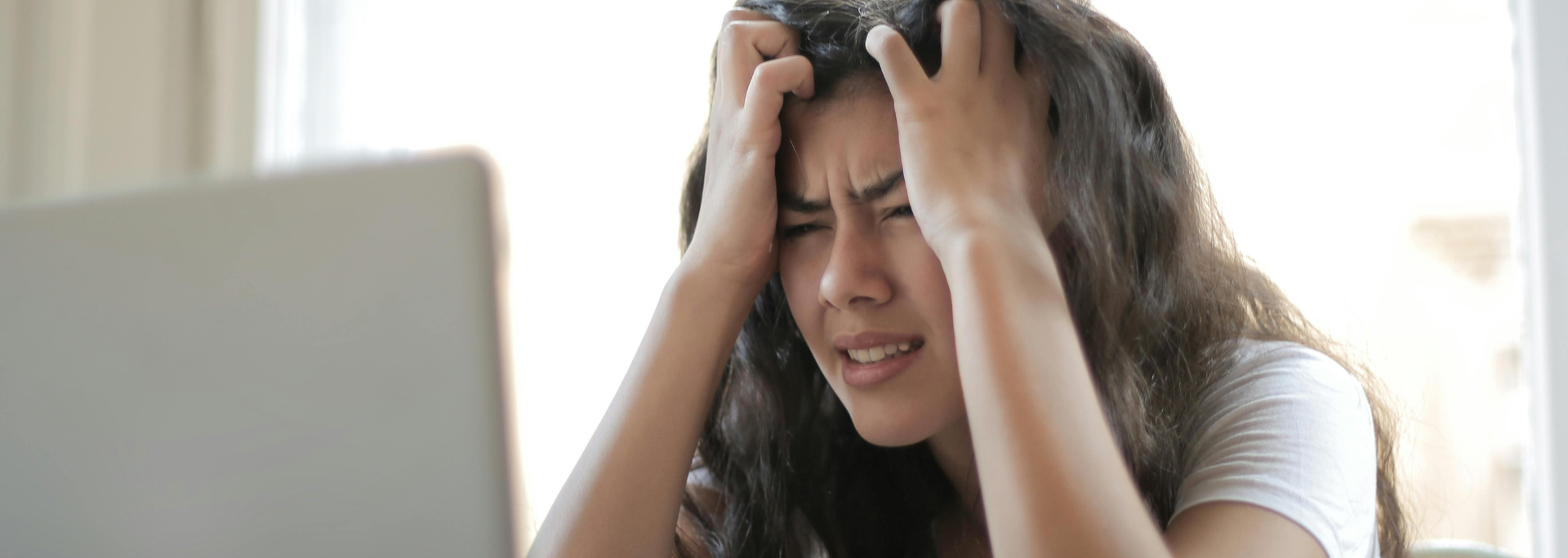 Picture of someone looking frustrated. 