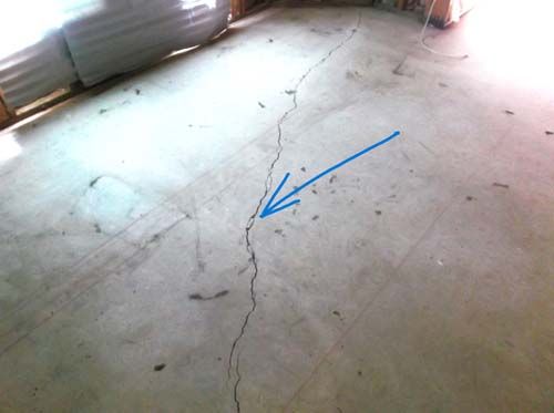 cracked floor
