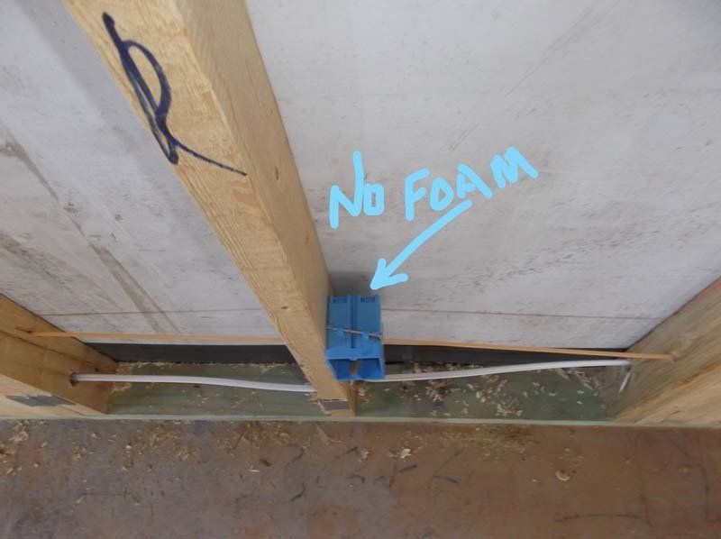 A blue box with the word no foam written on it