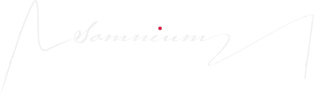 Somnium logo in pale gray with a small red dot.