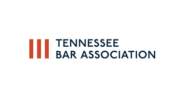 Tennessee Bar Association logo with red and blue bars.