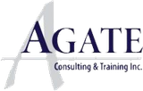 The logo for agate consulting and training inc.