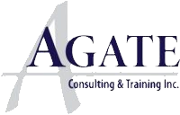 The logo for agate consulting and training inc.
