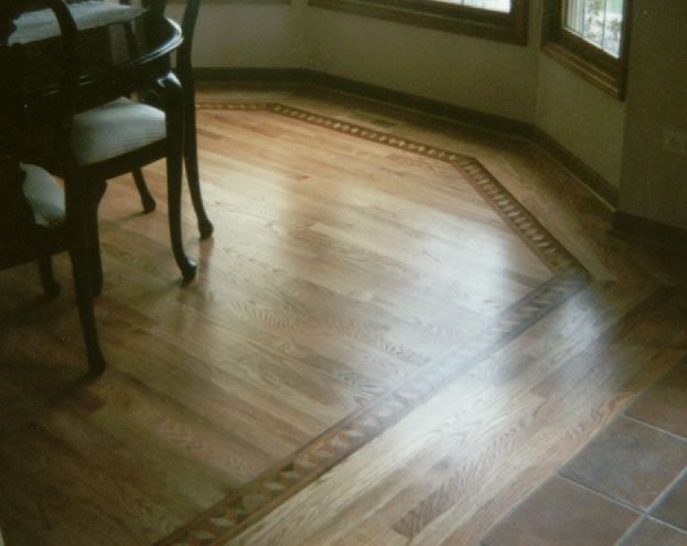 Dining Room Floor Borders - Mundelein, IL - Wizard of Wood Flooring