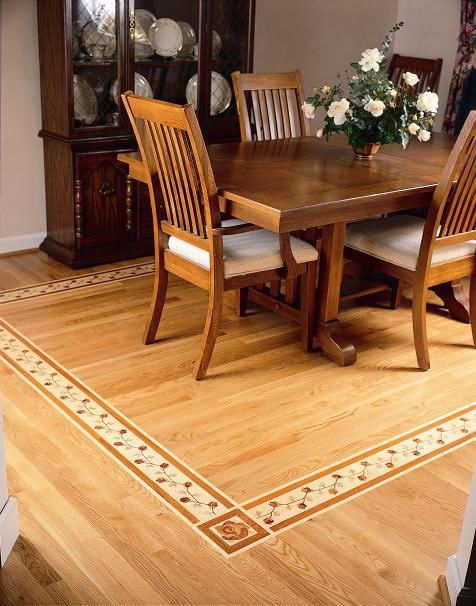 Kitchen Floor Borders - Mundelein, IL - Wizard of Wood Flooring