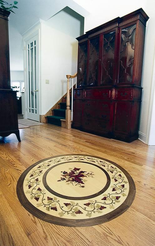 Medallion Floor Design - Mundelein, IL - Wizard of Wood Flooring