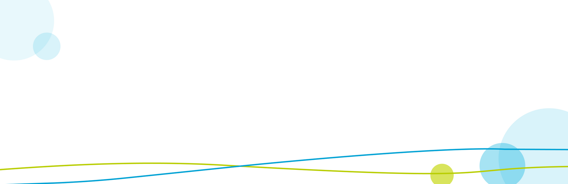 Abstract background with faint blue circles, a solid yellow line, and a dashed blue line crossing on a white background.