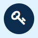 A key icon in a blue circle on a blue background.
