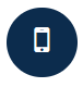 A cell phone icon in a blue circle on a white background.