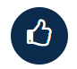 A thumbs up icon in a blue circle on a white background.