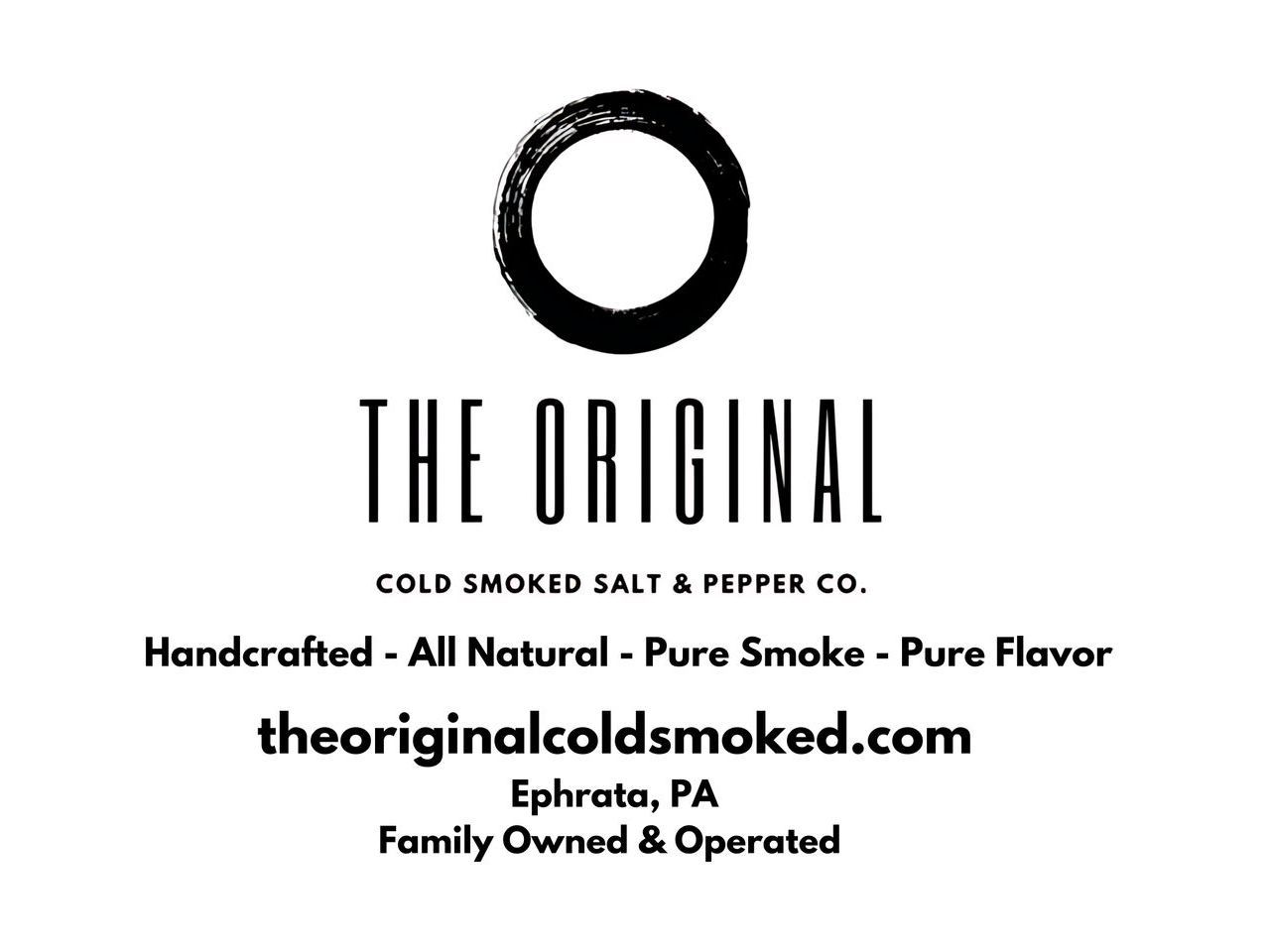 The original cold smoked salt and pepper logo