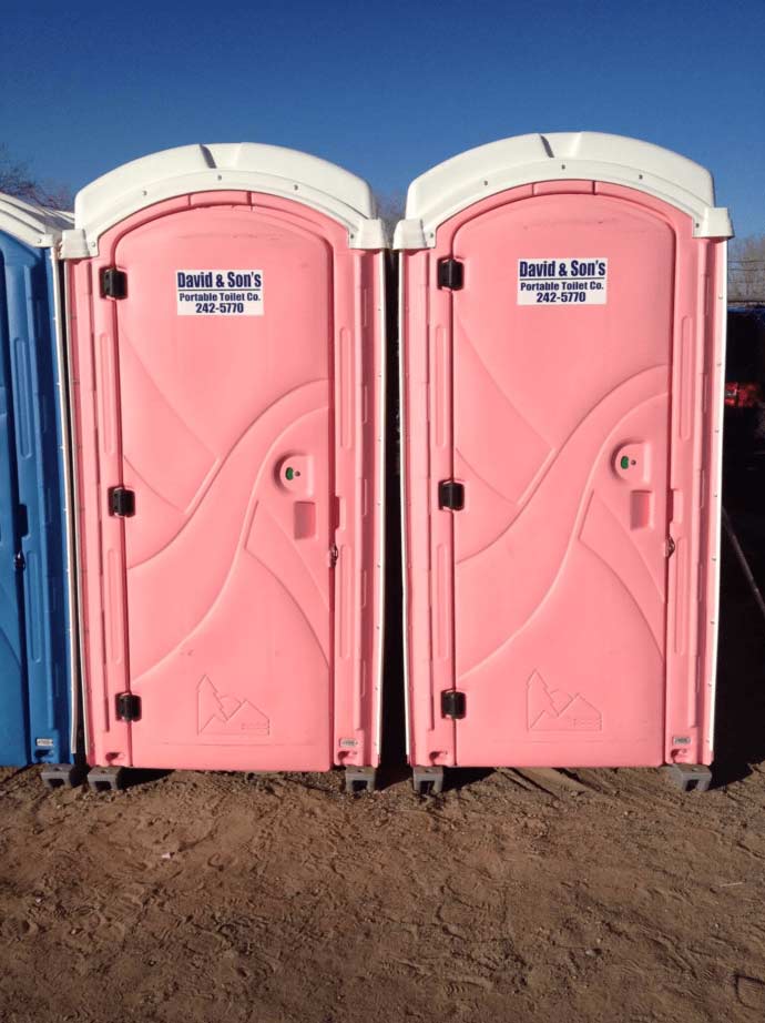 Two Color Pink Portable Toilets — Porta Potty Rentals in Albuquerque, NM