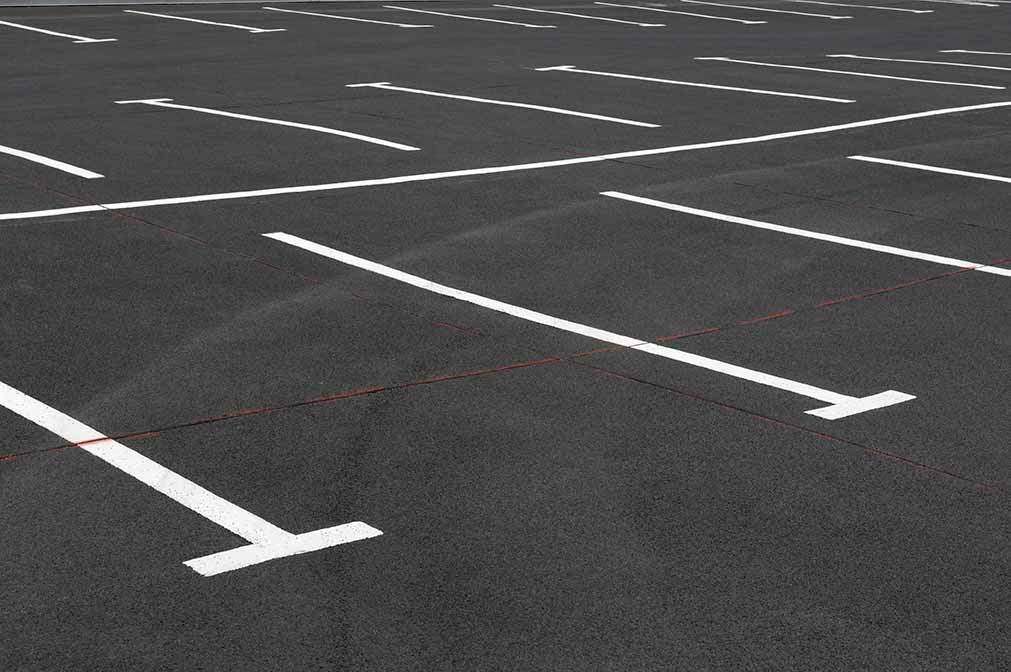 White Strip on Parking Lot — Santa Cruz County — Wenger Paving