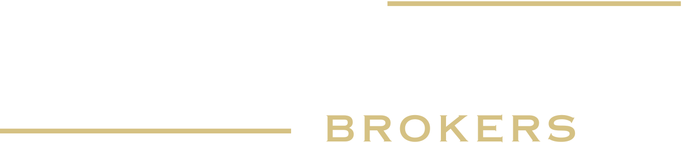 Logo with the word BROKERS in gold.