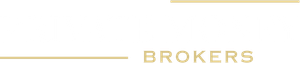 Logo with the word BROKERS in gold.
