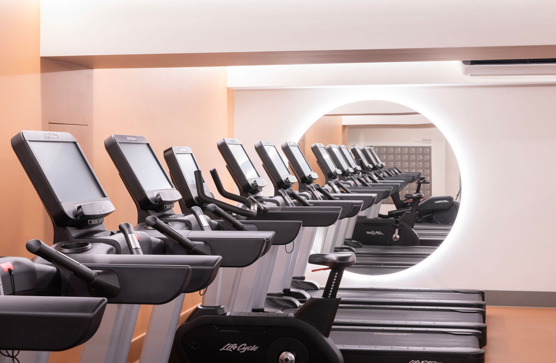 Cardio machines at Dolphin Square in London, UK.