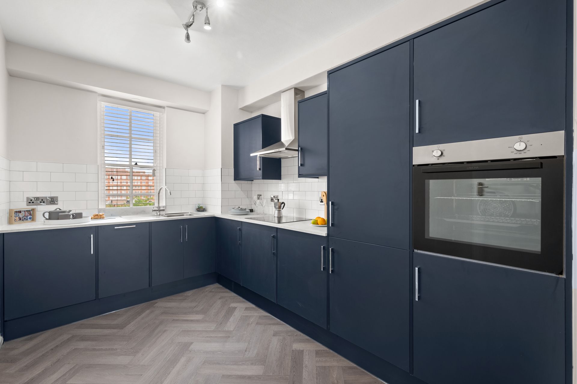 Kitchen at Dolphin Square in London, UK.