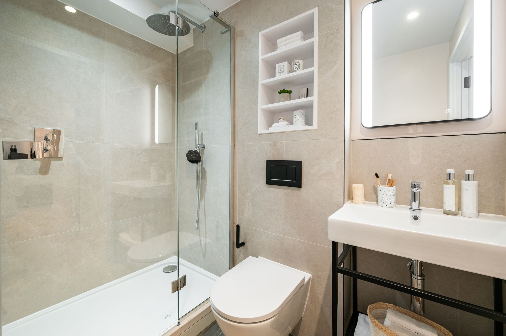 Bathroom at Dolphin Square in London, UK.