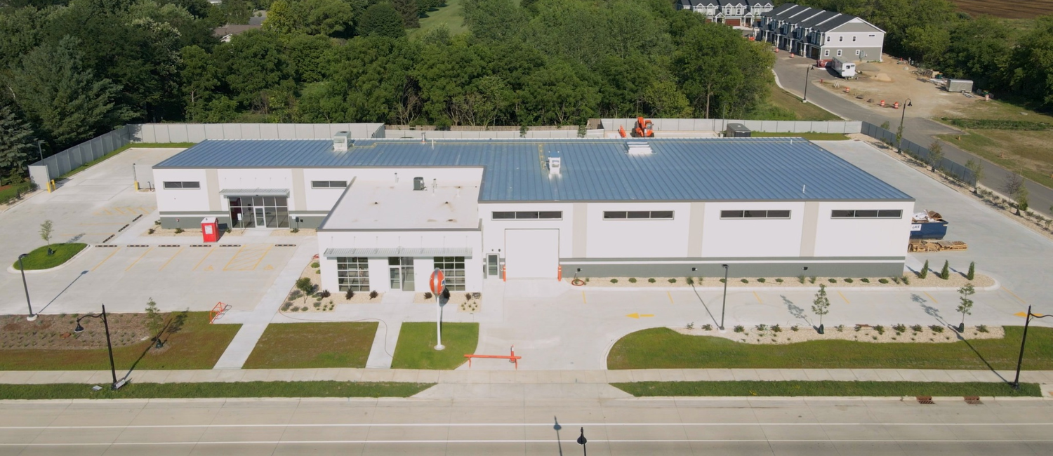 Our Auto Repair Shop from Above in Lake Mills, WI - Topel's Towing & Repair, Inc.