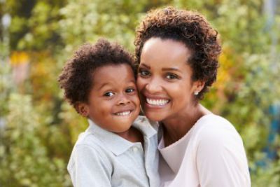 Dental Work — Mother and Son Smiling in Rohnert Park, CA