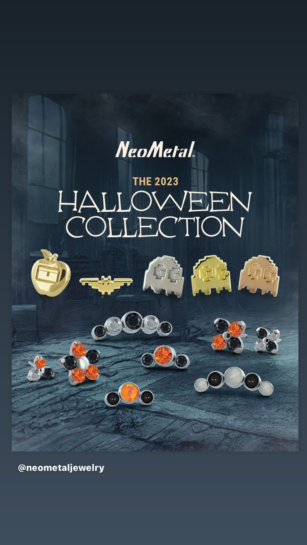 a poster for a halloween collection of earrings .