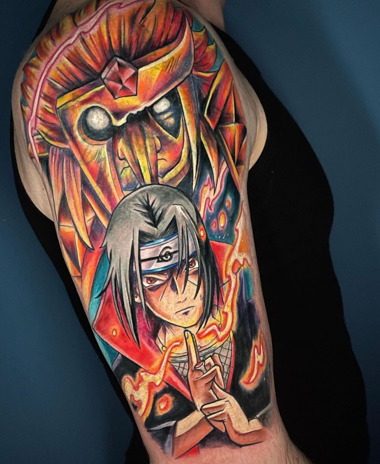 Got my first tattoo dedicated to my favorite anime character of all time,  Itachi Uchiha. Done by Ale at 10 Thousand Foxes Tattoo, Los Angeles. : r/ tattoos