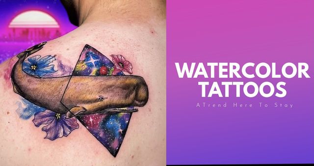 watercolor love tattoo