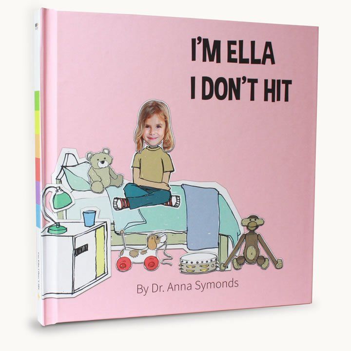 A pink book titled i 'm ella i don 't hit