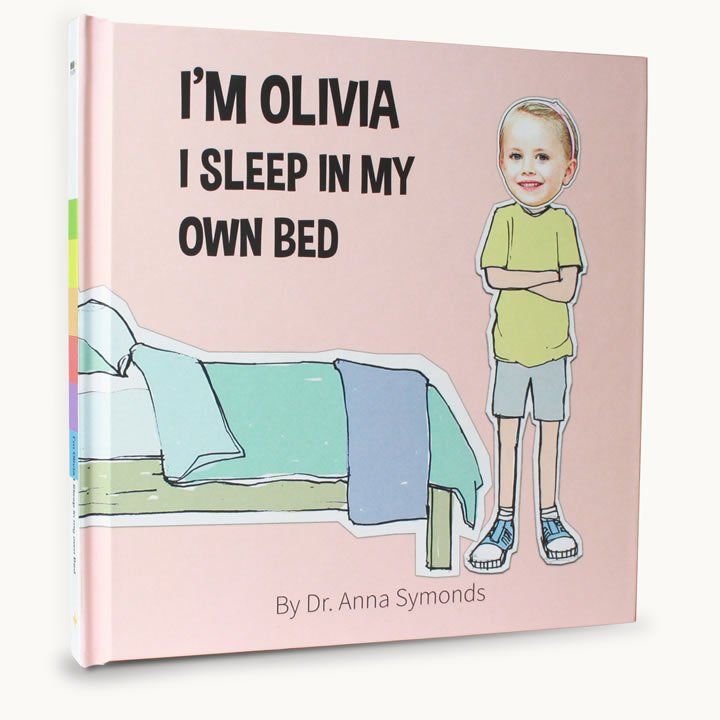 A book titled i 'm olivia i sleep in my own bed