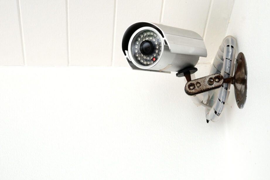 Security Camera Mounted on A White Wall — Pacific Telephone & Data in Maitland, NSW