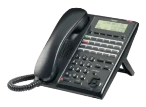 Black NEC Business Telephone With Angled Stand — Pacific Telephone & Data In Cardiff, NSW