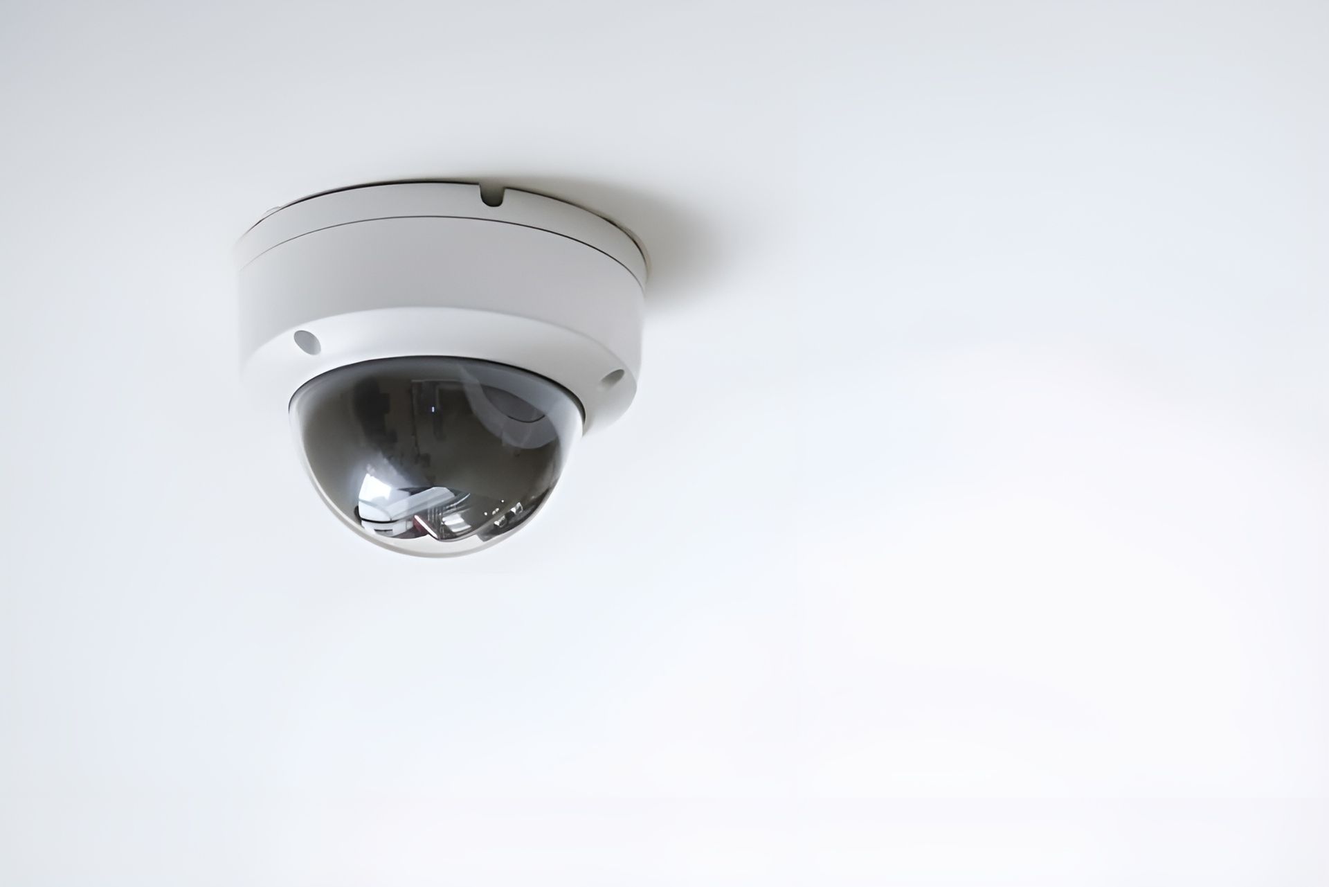 Security Camera Mounted on A White Ceiling — Pacific Telephone & Data In Cardiff, NSW