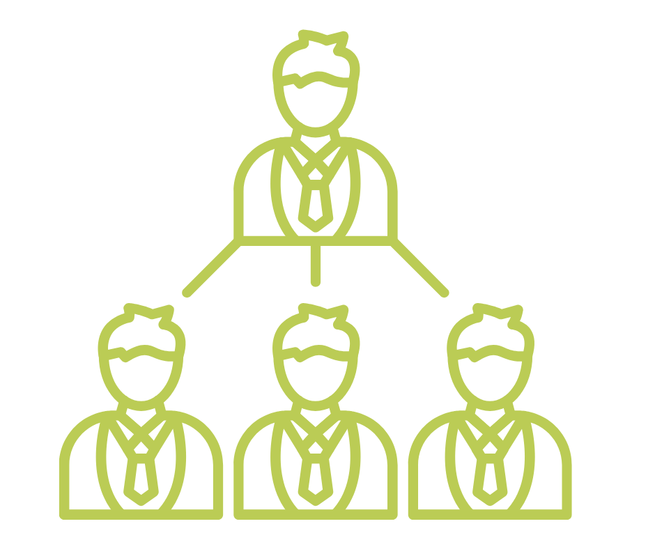 graphic showing four people