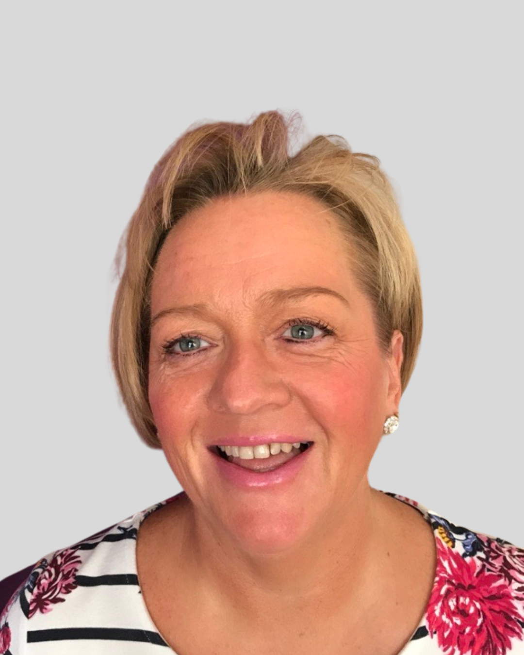 woman with striped dress