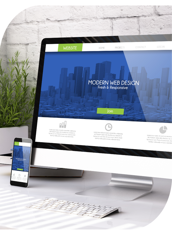 computer screen and smart phone