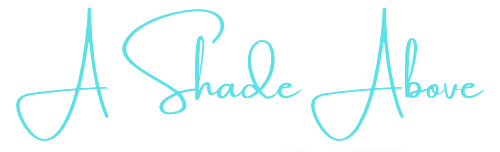 Teal cursive text