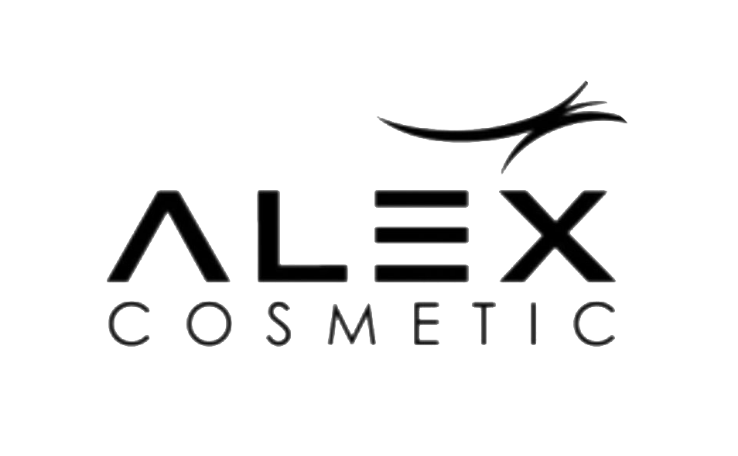 Alex Kosmetik-Logo auf weißem Hintergrund