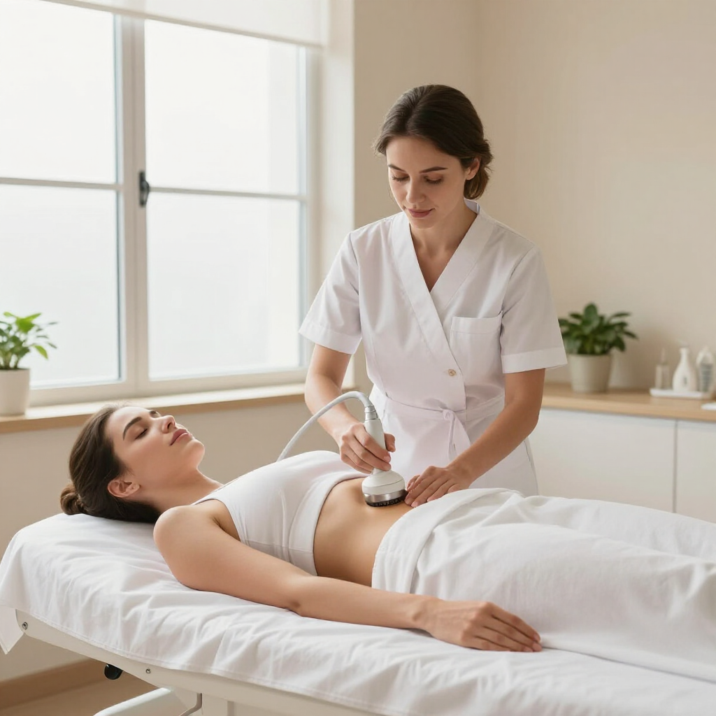 Una profesional vestida con una túnica blanca 