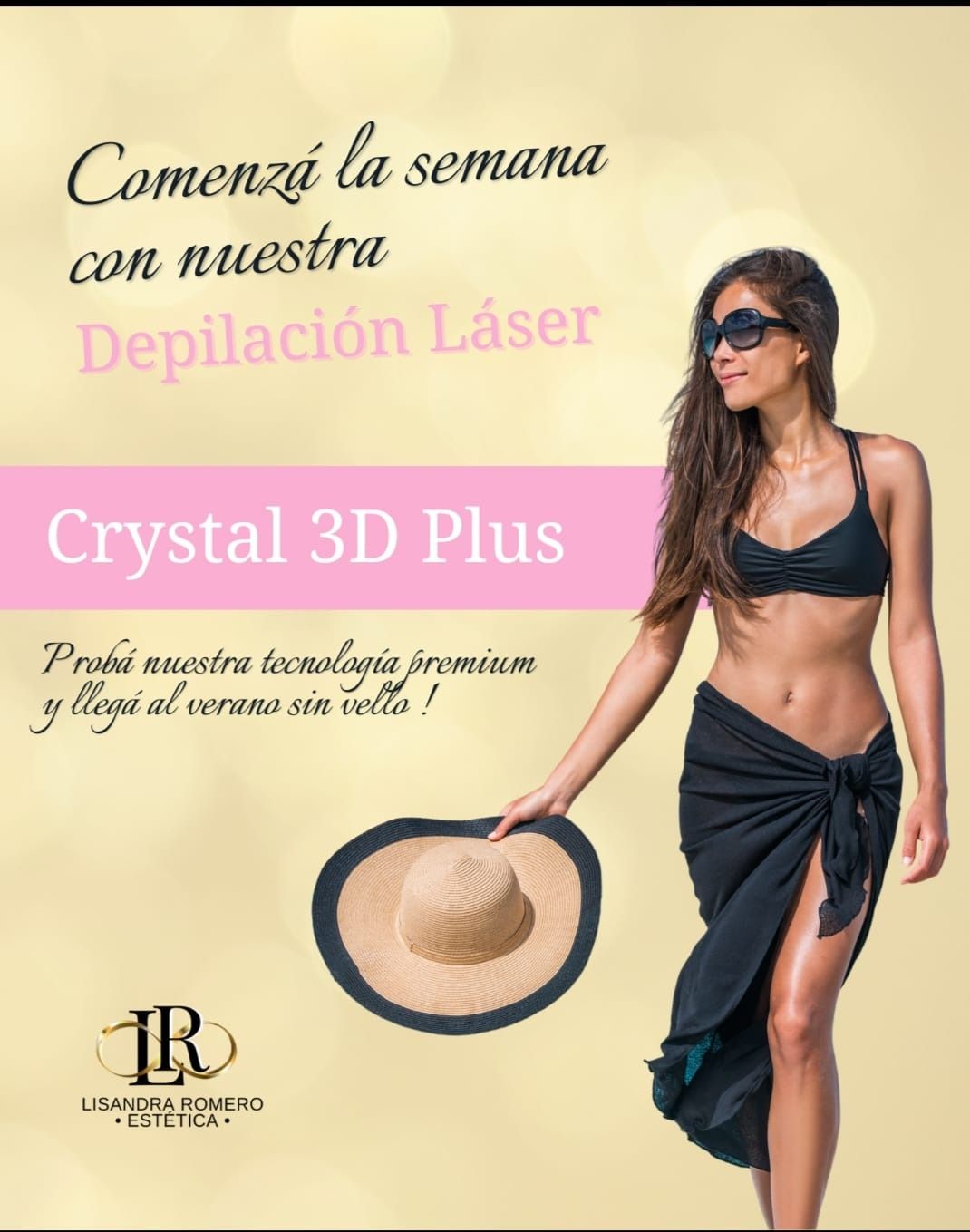 Anuncio promocional de la depilación láser Crystal 3D Plus