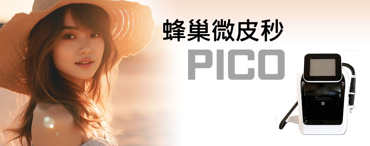 一個戴著草帽的女人站在一個 pico 設備旁邊。
