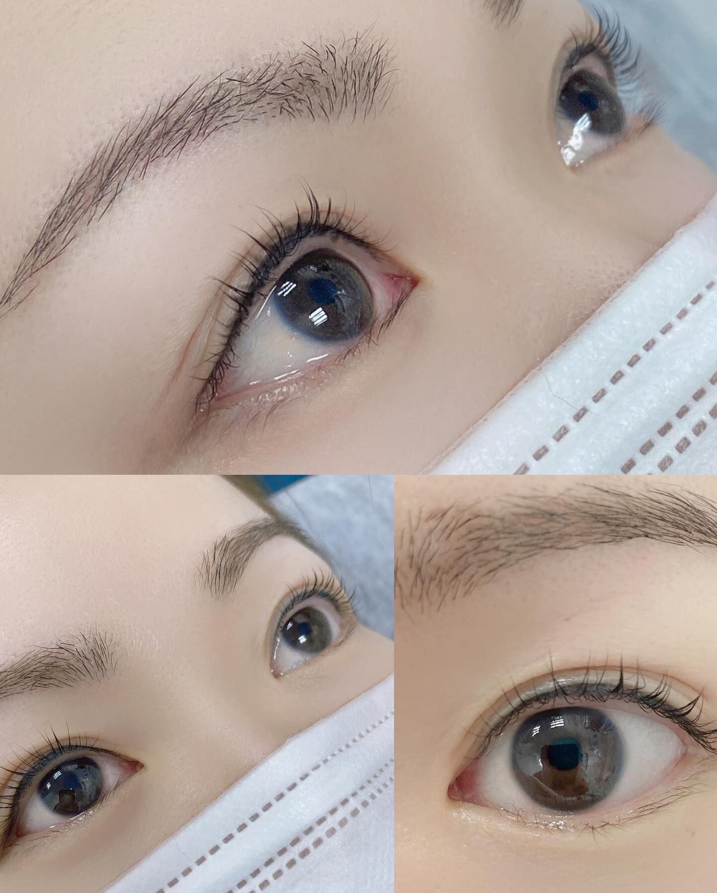 一個戴著面具的女人眼睛的特寫。