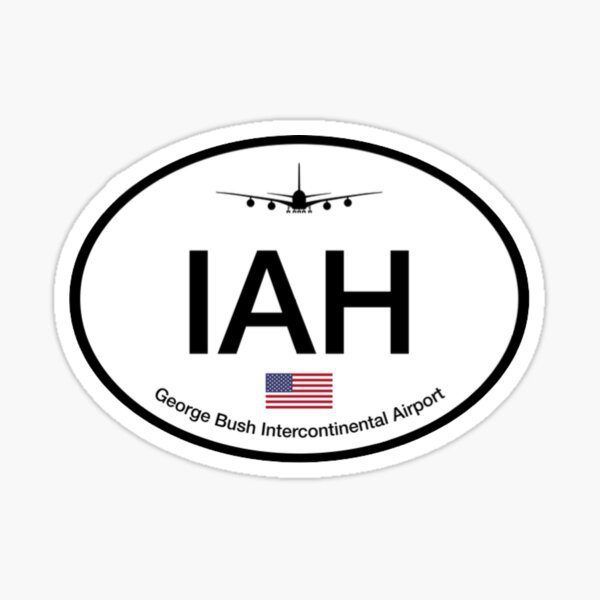 Oval sticker with the airport code