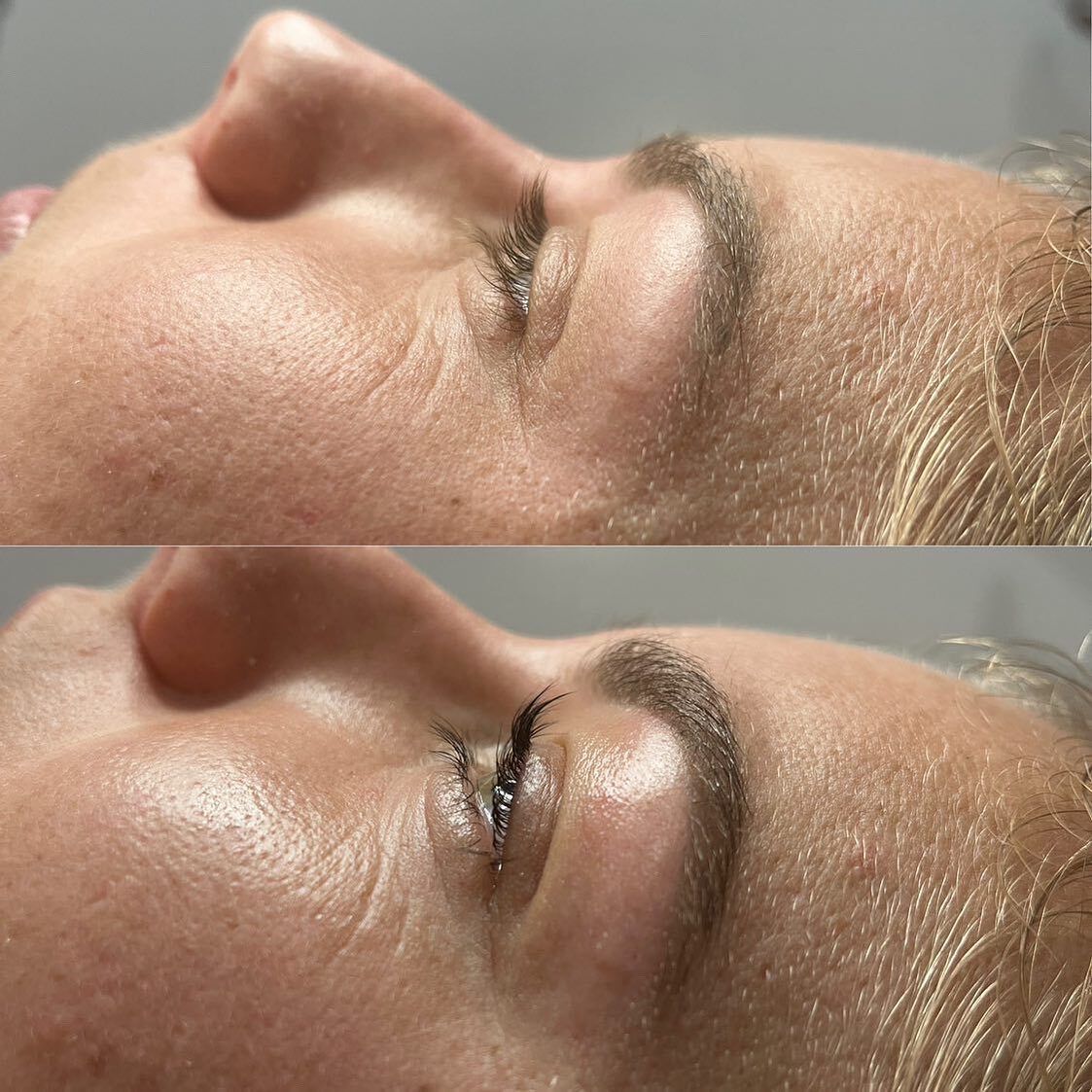 Before and after shot lash lift and tint — Hairdressers in Yeppoon, QLD