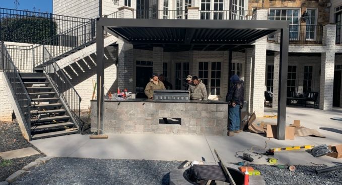 Outdoor Kitchen, Fireplace, and Fire Pit 34