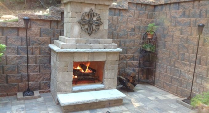 Outdoor Kitchen, Fireplace, and Fire Pit 54