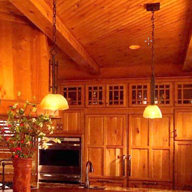 a room filled with custom woodwork